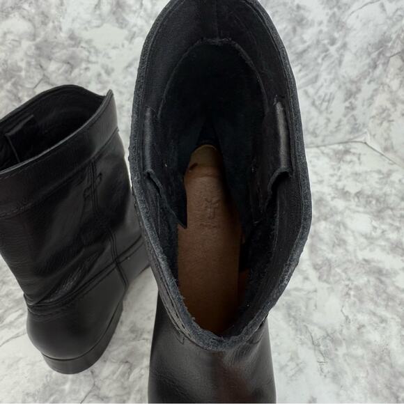 FRYE  Cara Roper Black Leather Ankle Boots - Women’s Sz 7.5 - Picture 11 of 16